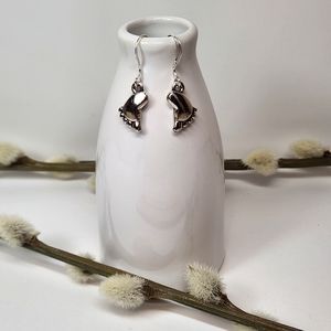 Baby foot earrings on sterling silver earwires